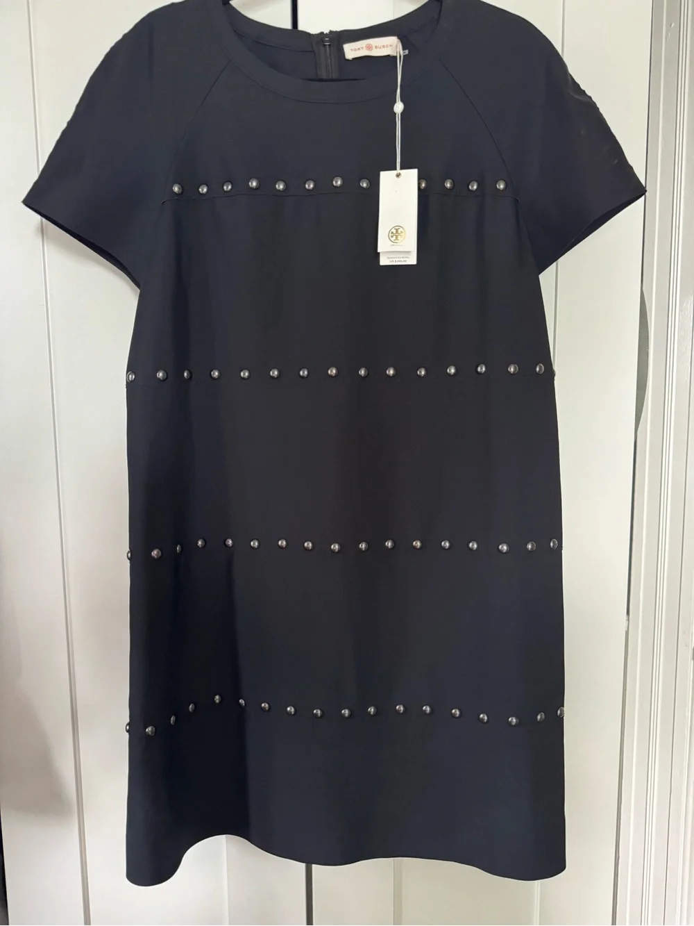Tory Burch black Waterbury studded dress. NWT XL.
